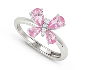 Anello Shine Me Up argento Farfalla Rosa Nomination