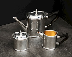 Servizio da the argento 754 grammi 3 pezzi usato ricondizionato Zanolli Vintage