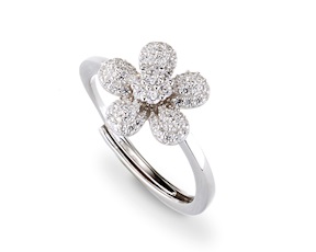 Anello argento con zirconi bianchi Sovrani