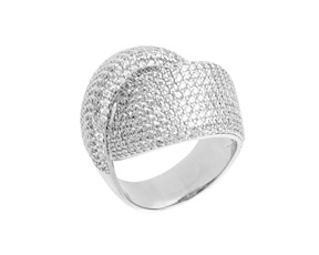 Anello ottone finitura rodio Sovrani