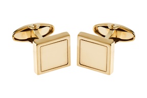 Gemelli quadrati argento dorato Unoaerre