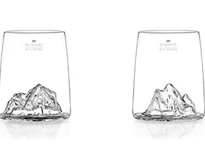 Set bicchieri shooters Topographic Monte Bianco/Everest 2 pezzi Alaskan Maker