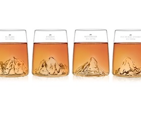 Set bicchieri shooters Topographic Monte Bianco/ Everest/Matterhorn/Pico de Alto 4 pezzi Alaskan Maker