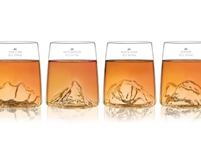 Set bicchieri shooters Topographic Tre Cime/Monte Rosa/Tofane/Cervino 4 pezzi Alaskan Maker