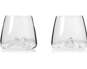 Set bicchieri whisky Topographic Tre Cime/Monte Rosa 2 pezzi Alaskan Maker