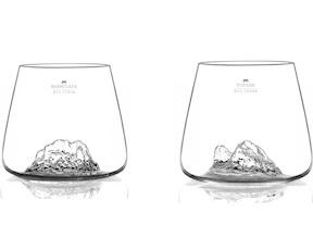 Set bicchieri whisky Topographic Tofane/Marmolada 2 pezzi Alaskan Maker