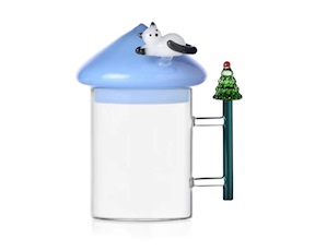 Idea regalo Natale Tisaniera Gatto sdraiato sul tappo Christmas Tales Ichendorf