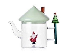 Idea regalo Natale Teiera Babbo Natale tappo verde Ichendorf