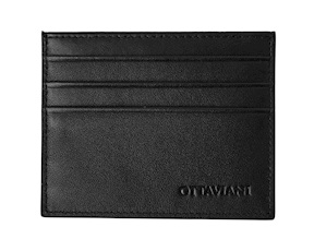 Porta carte di credito pelle nera Ottaviani