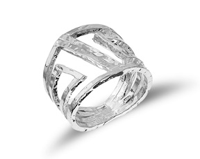 Anello Archè argento con triangoli Selezione Zanolli