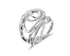 Anello Tea argento con ovali spirale Selezione Zanolli