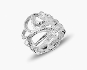 Anello Atena argento con intreccio nastri Selezione Zanolli