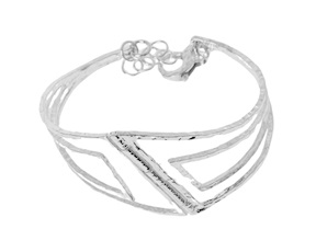 Bracciale rigido Archè argento con triangoli Selezione Zanolli