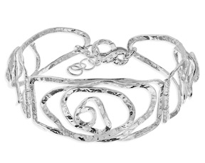 Bracciale Tea argento con ovali spirale Selezione Zanolli