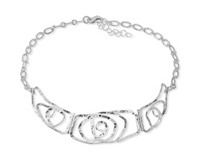 Collana Tea argento con ovali spirale Selezione Zanolli