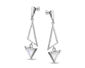 Orecchini pendenti Nyssa argento e peridoto Selezione Zanolli