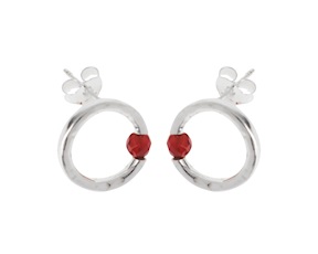 Orecchini Dafne argento e corniola Selezione Zanolli