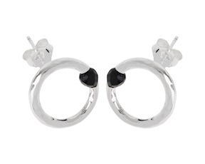 Orecchini Dafne argento e agata nera Selezione Zanolli