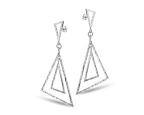Orecchini pendenti Archè argento con triangoli Selezione Zanolli
