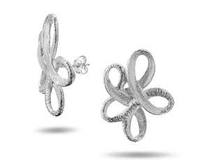 Orecchini Atena argento con intreccio nastri Selezione Zanolli