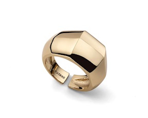 Anello Dinamica in bronzo dorato Unoaerre