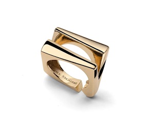 Anello Dinamica in bronzo dorato Unoaerre