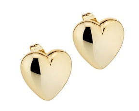 Orecchini Cuore ottone finitura oro Sovrani