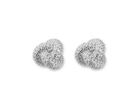 Orecchini Nodo argento con zirconi Sovrani