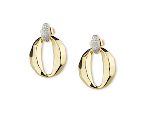 Orecchini ottone finitura oro con cubic zirconia Sovrani