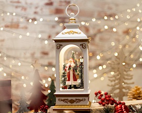 Idea regalo Natale Lanterna Babbo Natale rossa Selezione Zanolli