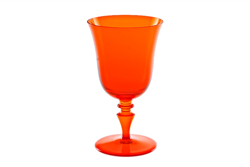 Bicchiere acqua 8/77 vetro di Murano arancio Nasonmoretti