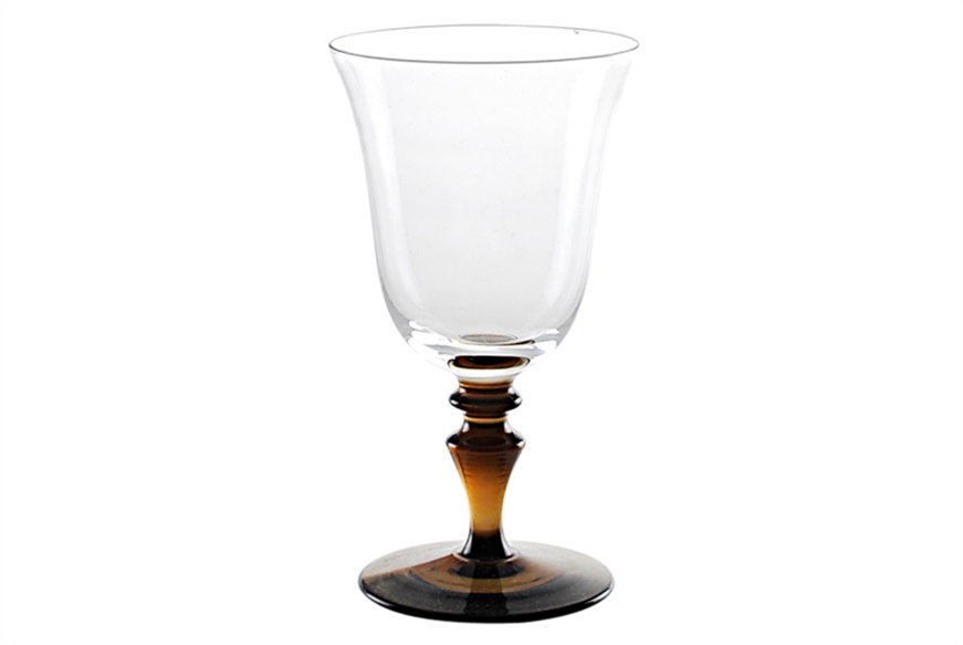 Bicchiere vino 8/77 vetro di Murano marrone Nasonmoretti