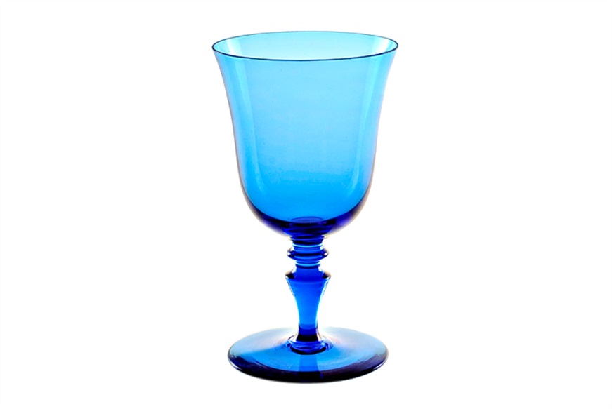 Bicchiere acqua 8/77 vetro di Murano acquamarina Nasonmoretti