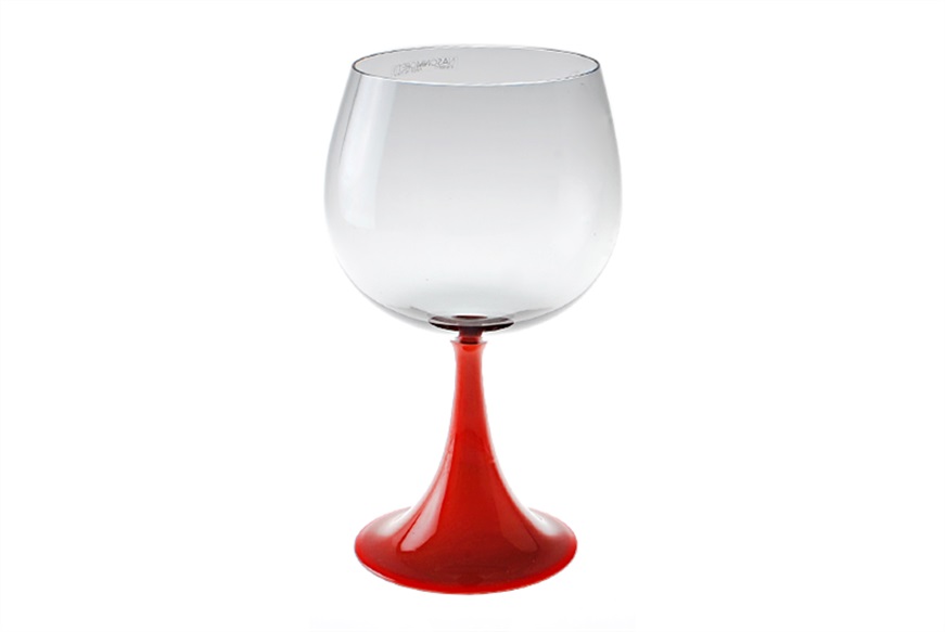 Bourgogne goblet Burlesque Murano glass coral grey Nasonmoretti