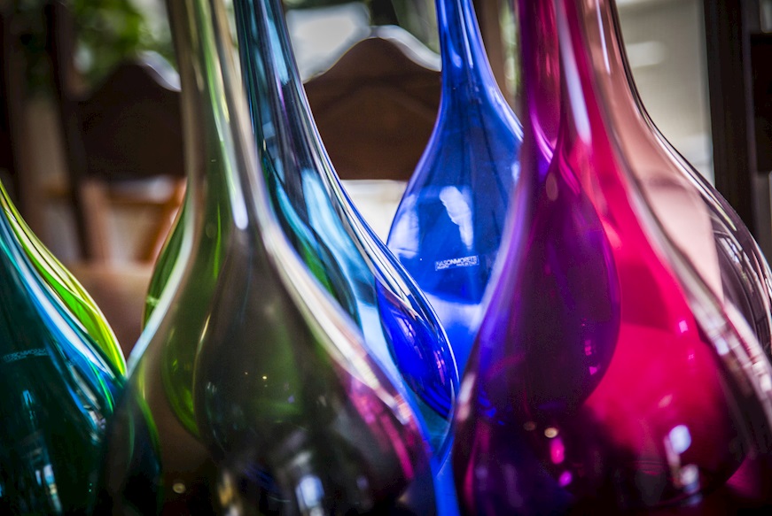Vase Bolle Murano glass violet Nasonmoretti
