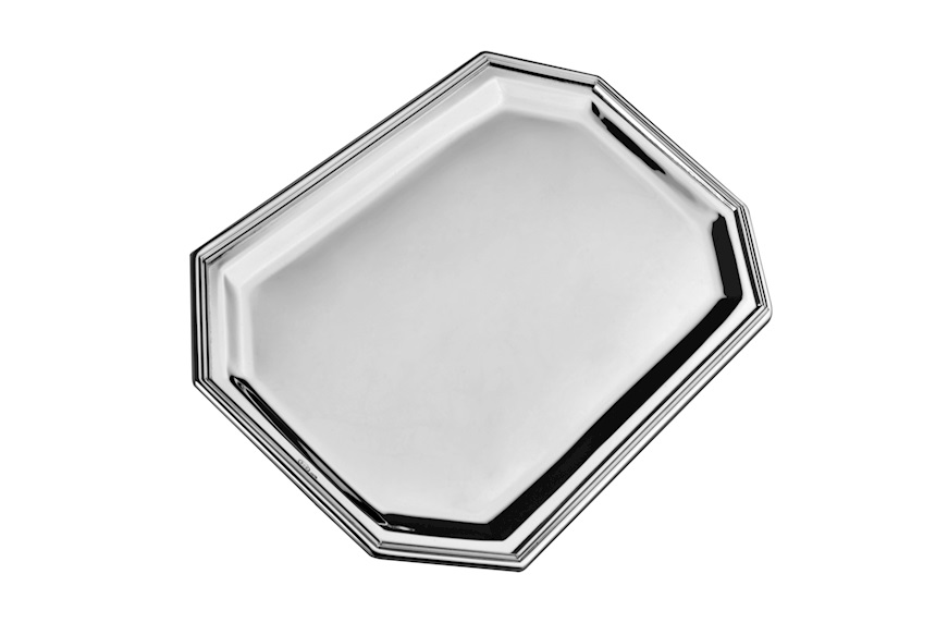 Letter tray silver octagonal Selezione Zanolli