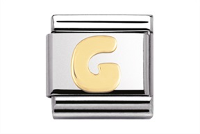 Lettera G Composable acciaio e oro