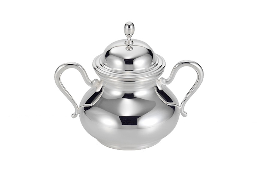 Sugar bowl silver in English style with vertical handles Selezione Zanolli
