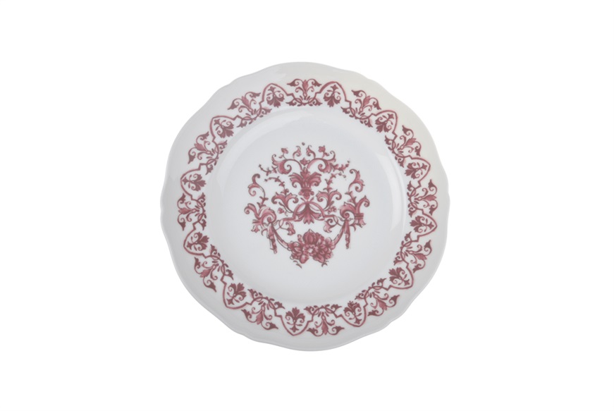 Dessert plate Babele Rosso porcelain Richard Ginori