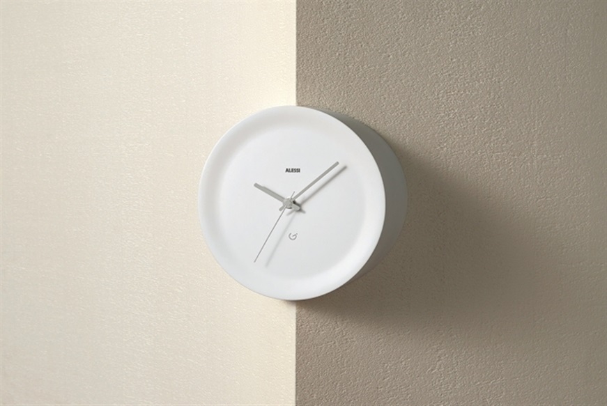 Wall clock Ora Out white Alessi