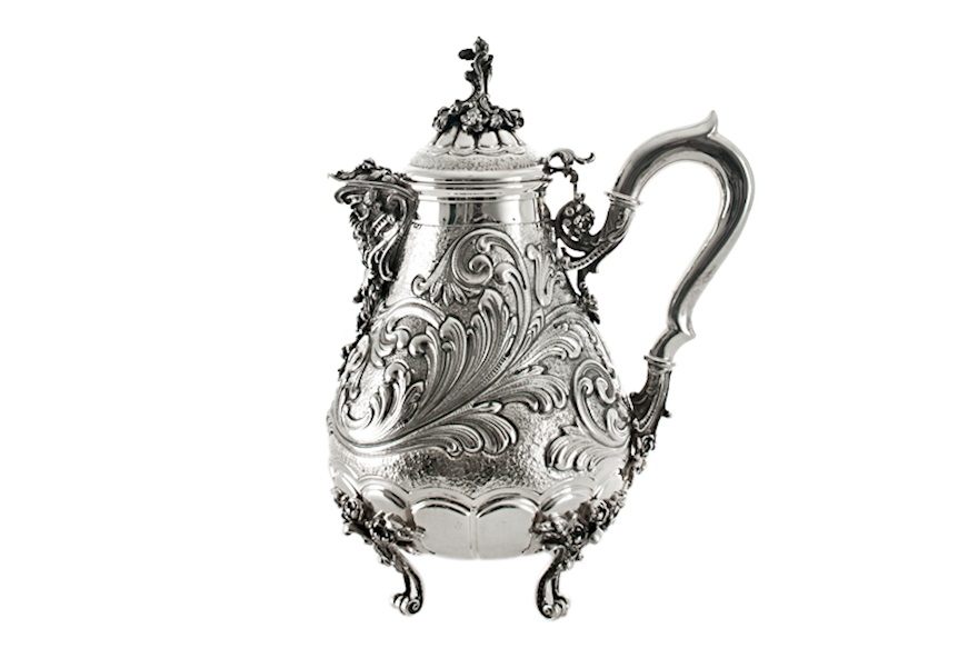 Teapot silver with chisel for 12 people service Selezione Zanolli