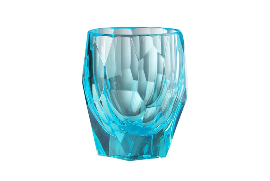 Water glass Milly turquoise Mario Luca Giusti