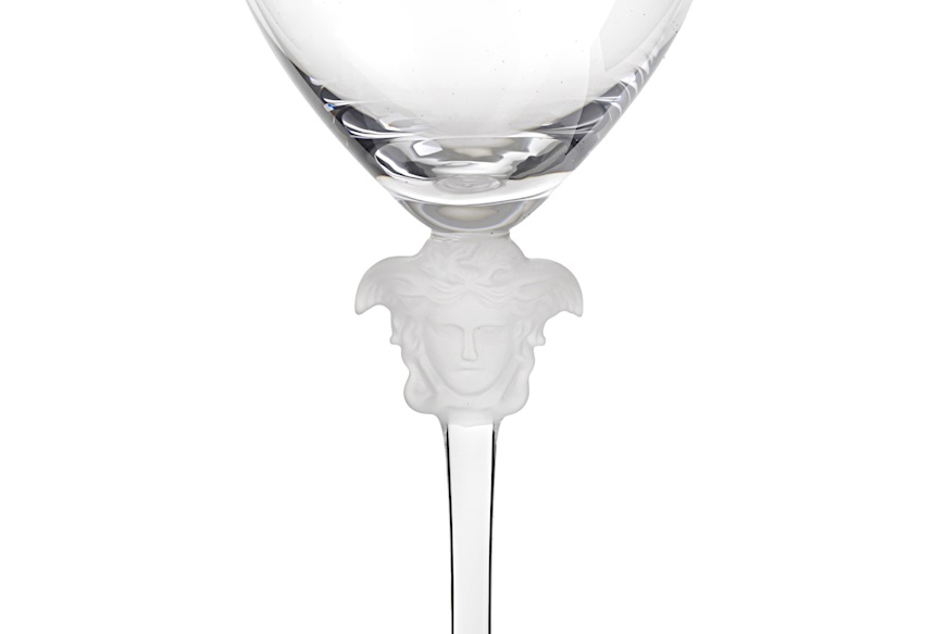 White wine goblet Medusa Lumiere crystal Versace