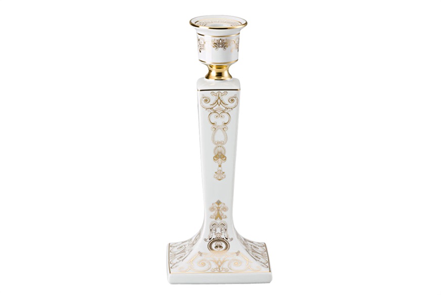 Candlestick Medusa Gala porcelain with candle Versace