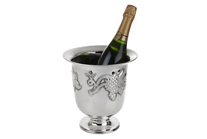 Champagne bucket silver grapevine chiesel Selezione Zanolli