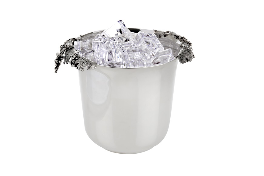 Ice bucket silver with grape decoration Selezione Zanolli