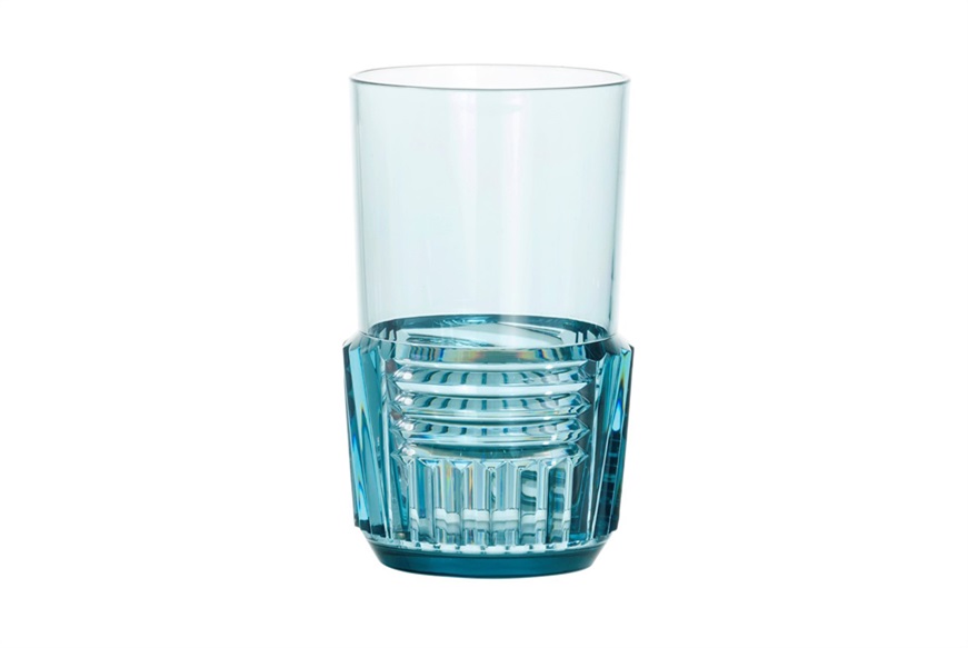 Bicchiere Trama colore azzurro Kartell