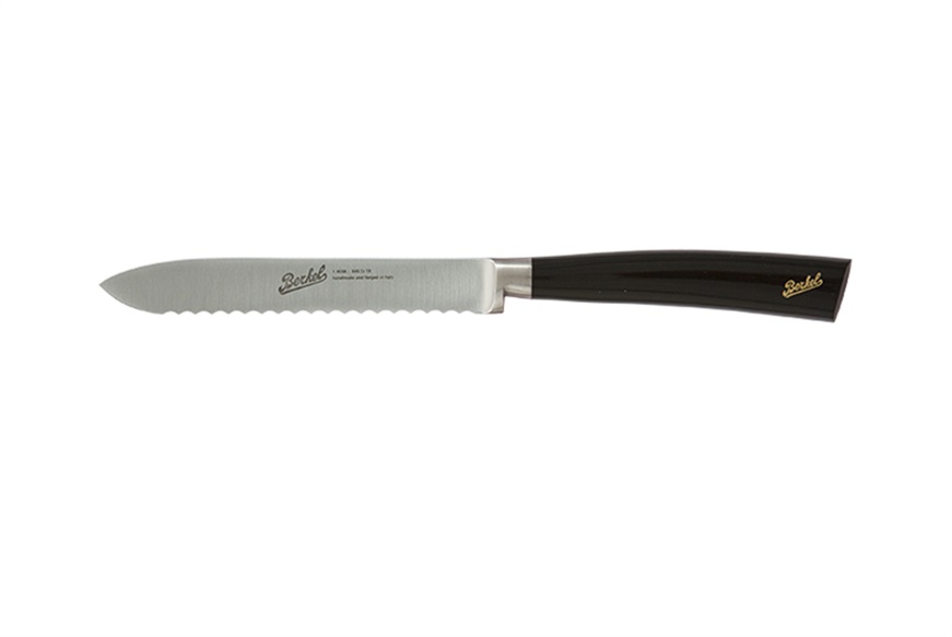 Knife Elegance steel with black handle Berkel