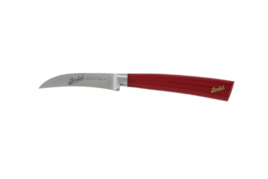 Paring knife Elegance steel with red handle Berkel