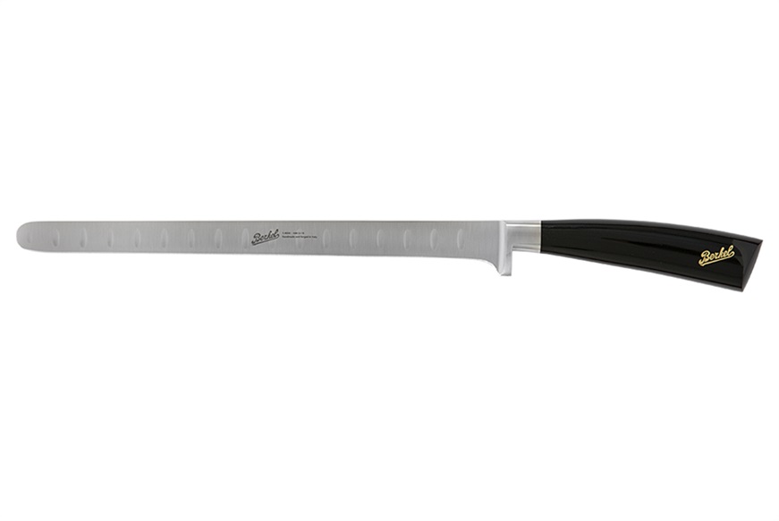 Salmon knife Elegance steel with black handle Berkel